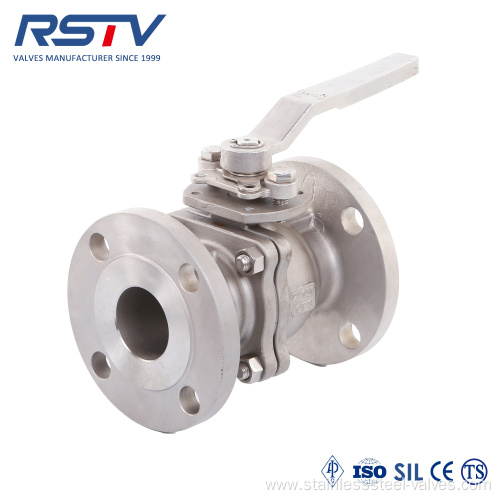 2PC Stainless/Carbon Steel Floating Flange Ball Valve